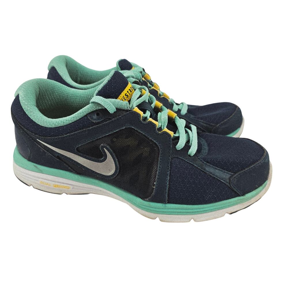 Nike Dual Fusion Livestrong Teal & Navy Running Shoes 554693-307 Women's 10